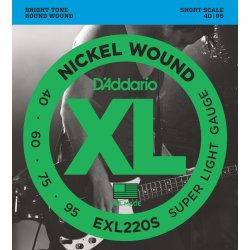 D'Addario EXL220S, Super Light 040 - 095 (Short Scale)